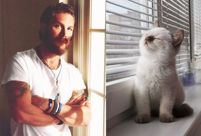 Hot Men And Their Feline Counterparts (67 pics)