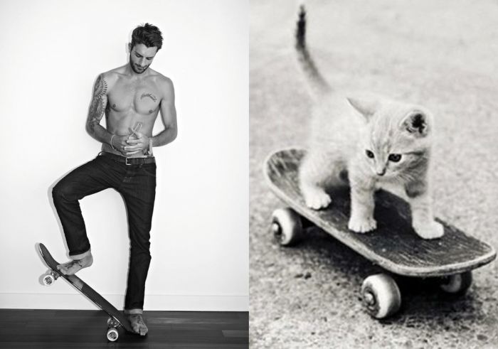 Hot Men And Their Feline Counterparts (67 pics)