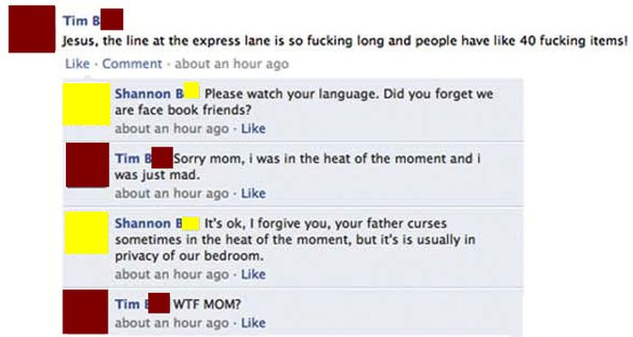 Never Add Your Relatives as Friends On Facebook (27 pics)