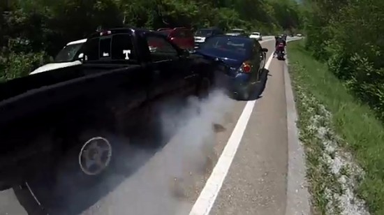 Scary Biker Close Call Accident