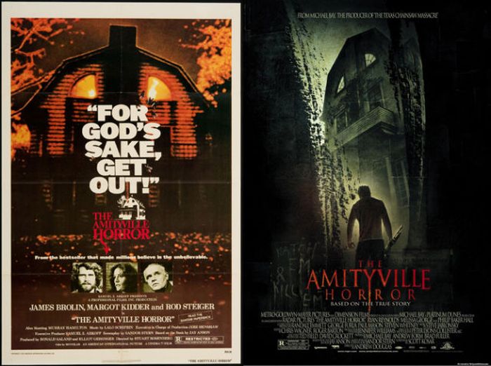 Original Horror Movie Posters Vs. Their Remakes (35 Pics)