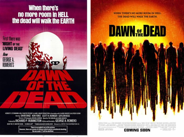 Original Horror Movie Posters vs. Their Remakes (35 pics)