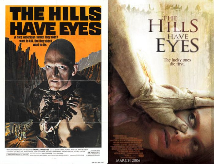 Original Horror Movie Posters vs. Their Remakes (35 pics)