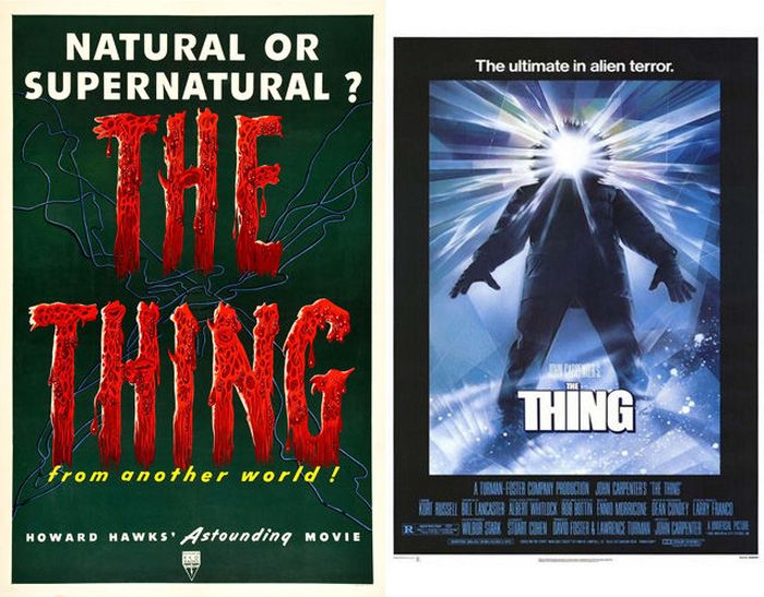 Original Horror Movie Posters vs. Their Remakes (35 pics)