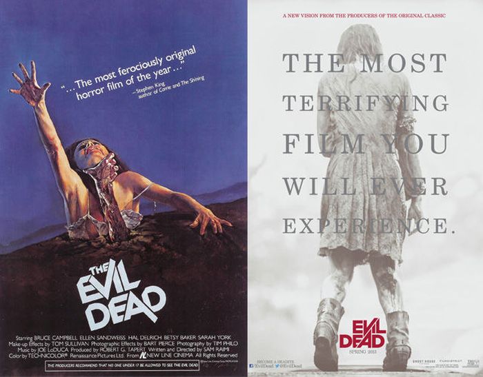 Original Horror Movie Posters vs. Their Remakes (35 pics)