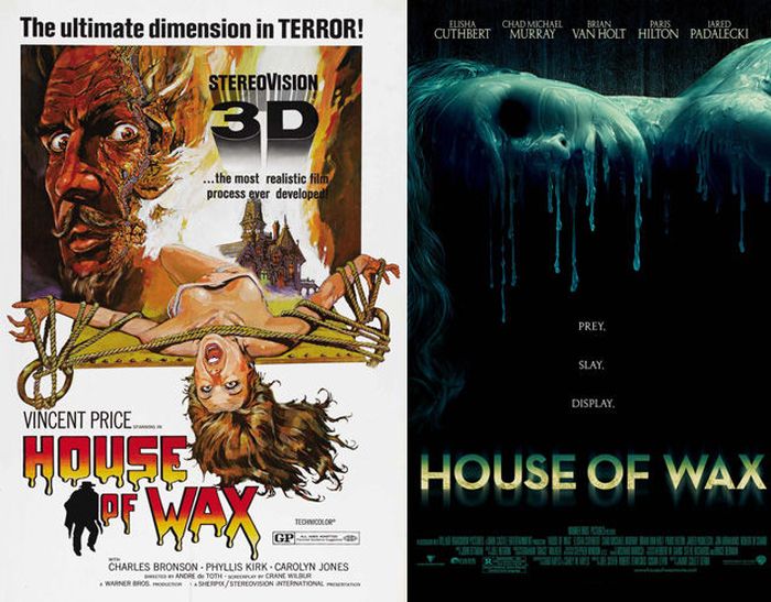 Original Horror Movie Posters vs. Their Remakes (35 pics)