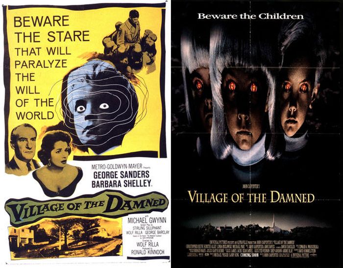 Original Horror Movie Posters vs. Their Remakes (35 pics)