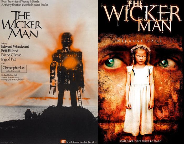 Original Horror Movie Posters vs. Their Remakes (35 pics)