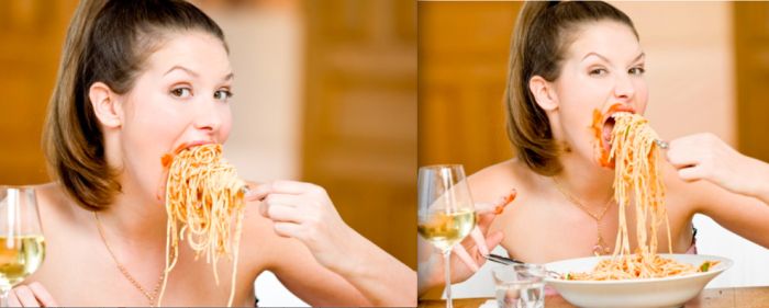 Women Eating Pasta Stock Photos (25 pics)