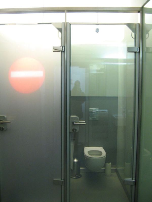 Transparent WC Door (2 pics + video)