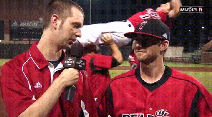 Bearcats Players Trolling the Reporter (6 gifs)