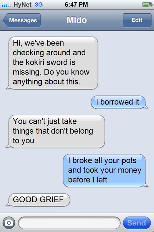 Texts From Zelda (10 pics)
