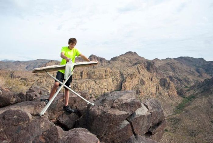 Boy Who Loves Extreme Ironing (21 pics)