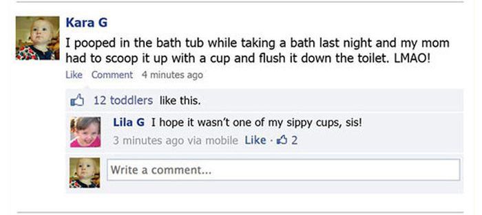Toddlers on Facebook (10 pics)