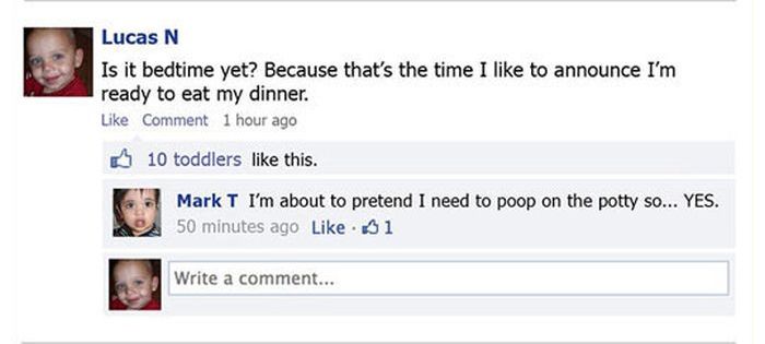 Toddlers on Facebook (10 pics)