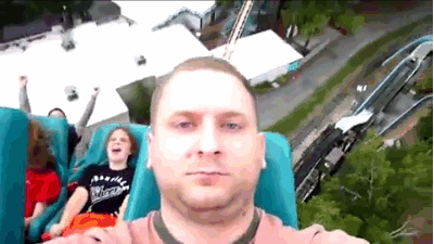 Reactions To Amusement Park Rides (15 gifs)