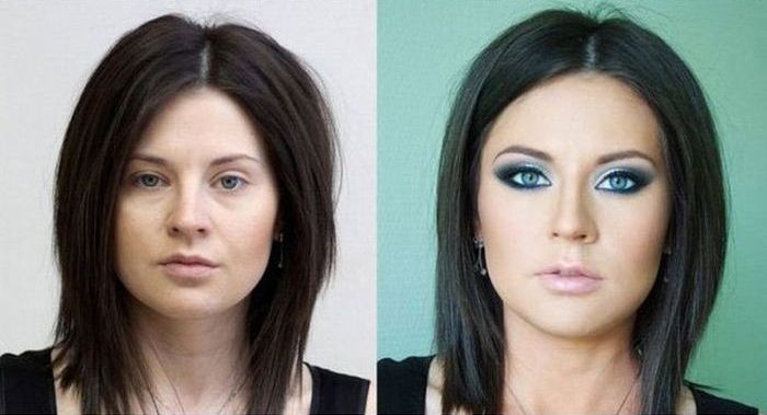 With and Without Makeup (12 pics)