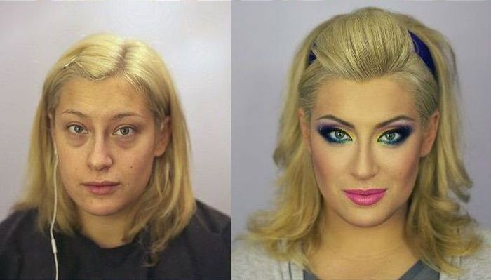 With and Without Makeup (12 pics)