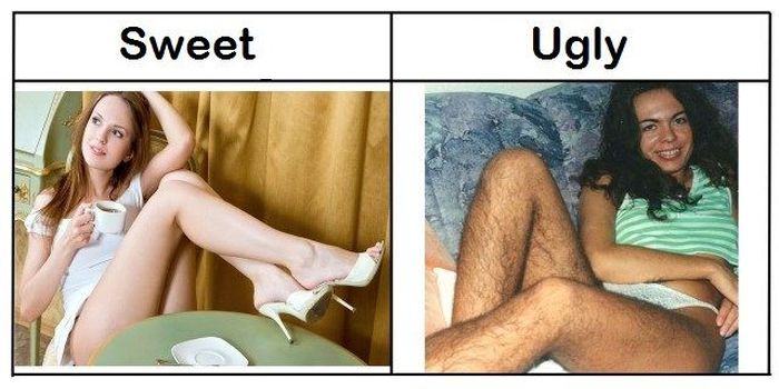 Ugly vs Sweet (7 pics)