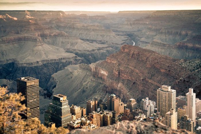 If Manhattan Was Located in Grand Canyon (6 pics)