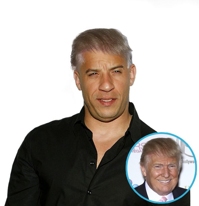 Vin Diesel With Other Celebrities’ Hair (13 pics)
