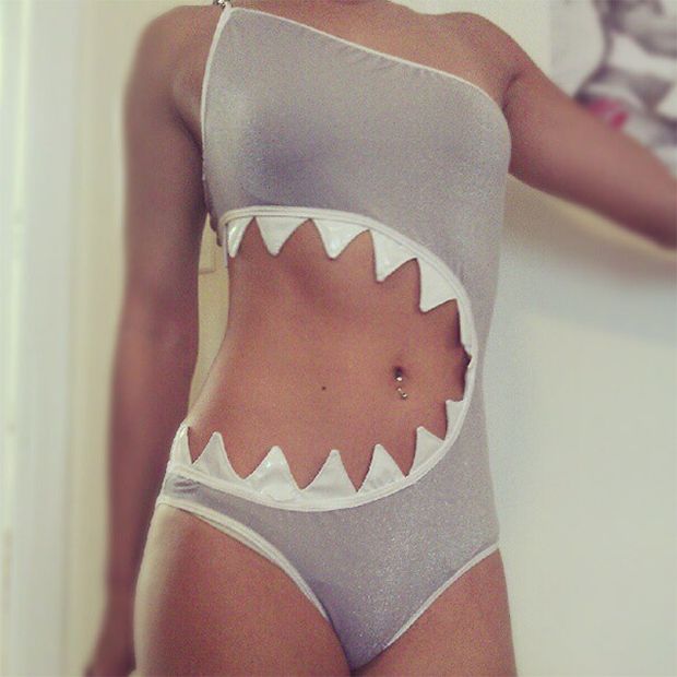 Shark Attack Swimsuit (2 pics)