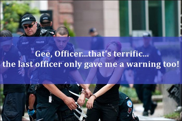 Avoid Saying These Things to a Police Officer (20 pics)