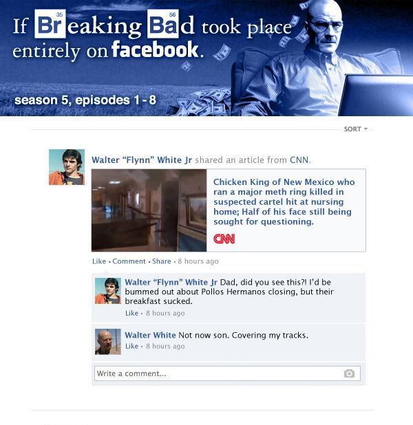 If Breaking Bad Took Place Entirely on Facebook (9 pics)