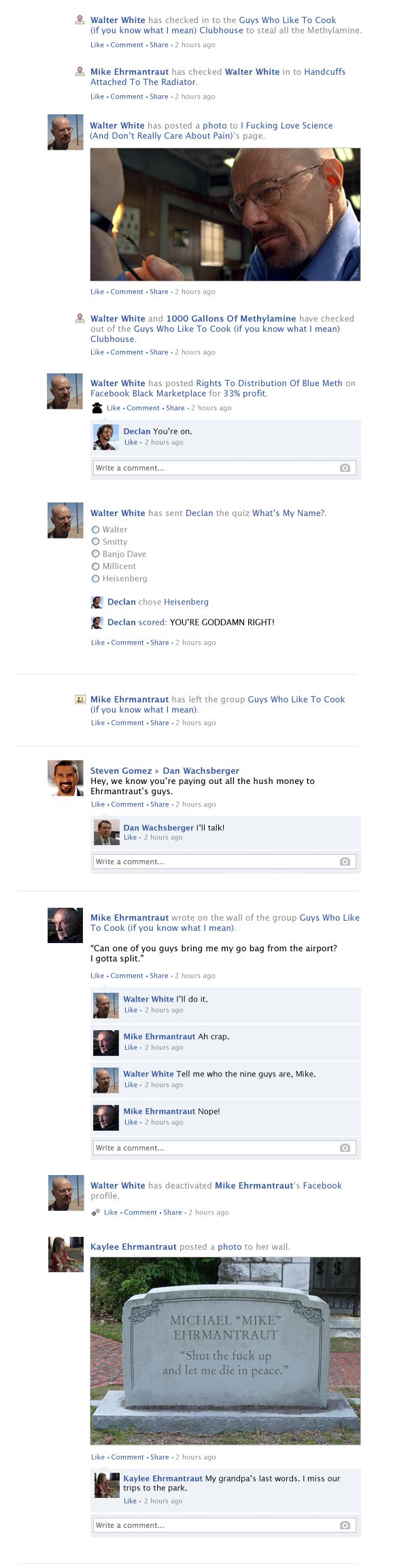 If Breaking Bad Took Place Entirely on Facebook (9 pics)