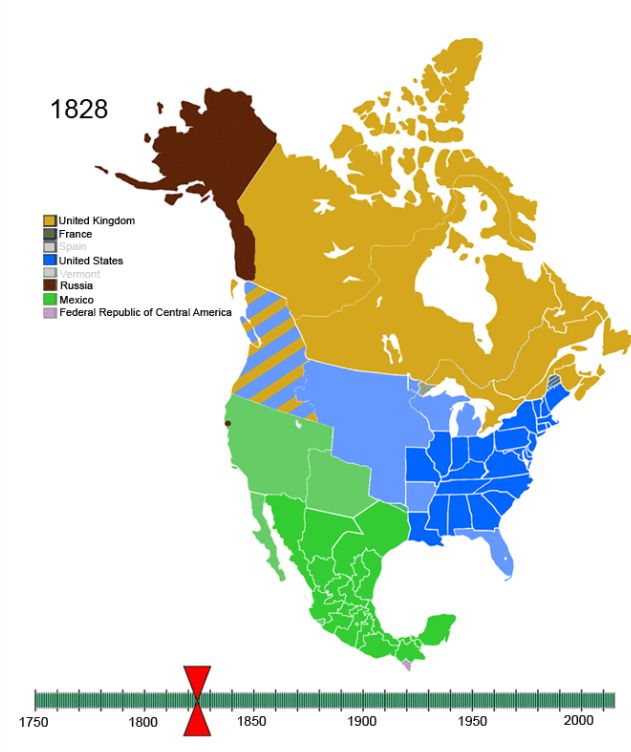 Animated Timeline of North American Colonization