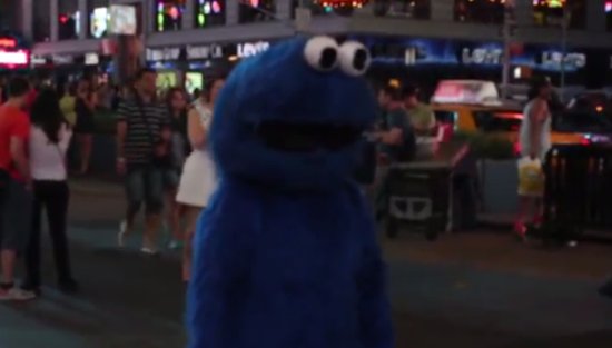 Cookie Monster Got Stuck Watching Girls