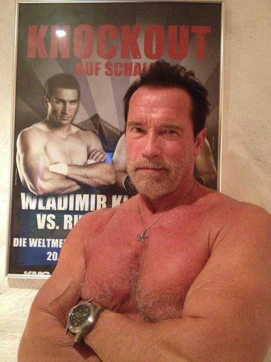Klitschko and Schwarzenegger on Twitter (4 pics)