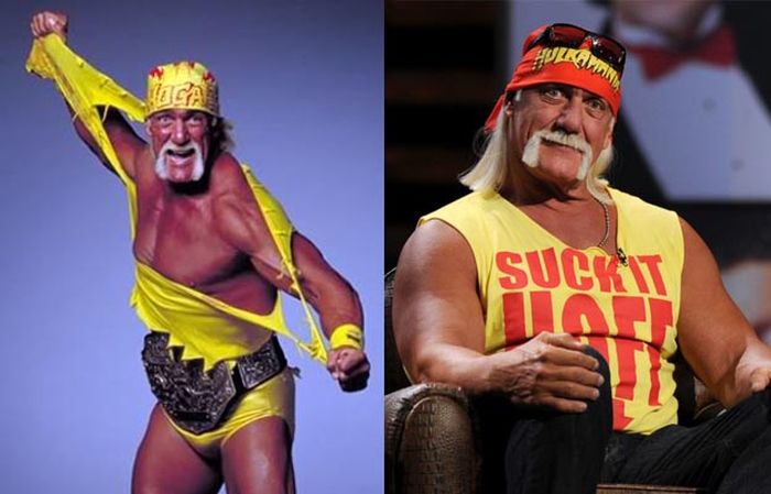 Wrestlers Then and Now (19 pics)