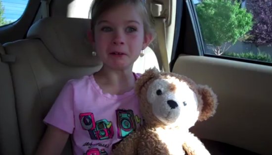 Girl Surprised by Disneyland Ride