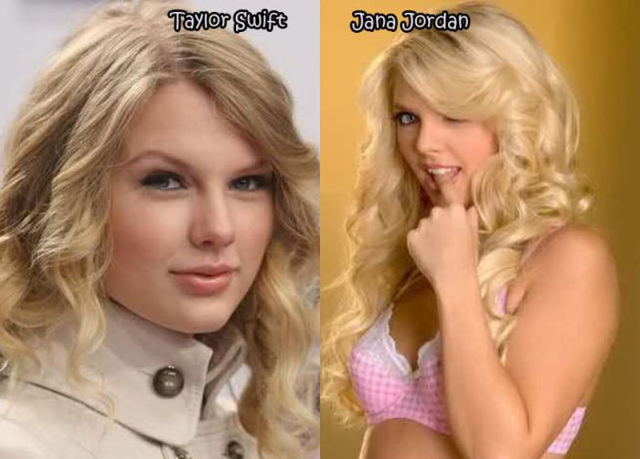 Female Celebrities And Their Pornstar Doppelgangers. Part 2 (28 pics)