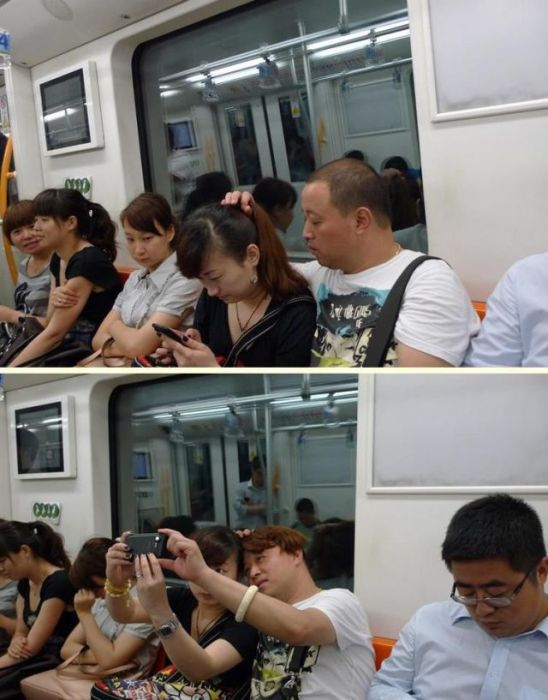 Strange People in Subway (54 pics)