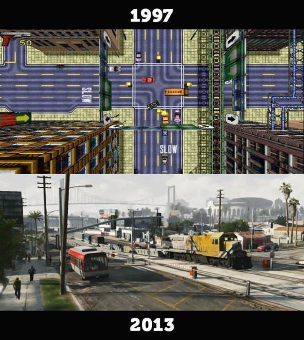 Classic Video Games Then and Now (10 pics)