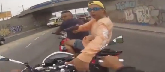 Motorcycle Robbery Gone Wrong