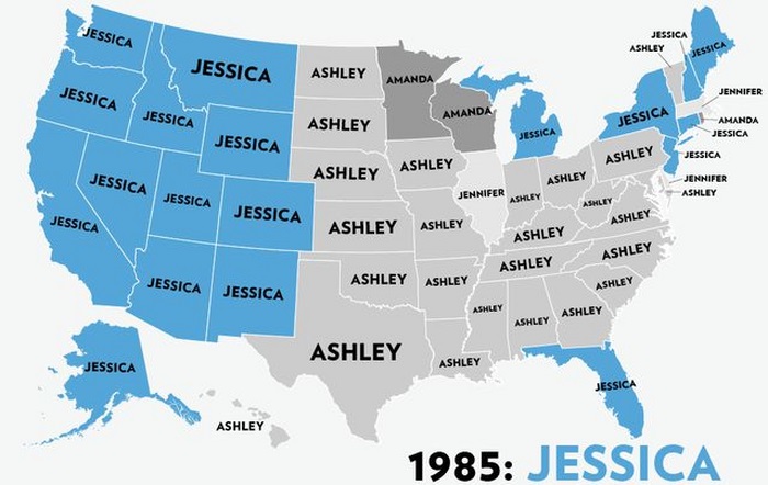 The Most Popular Baby Names for Girls in the USA (53 pics)