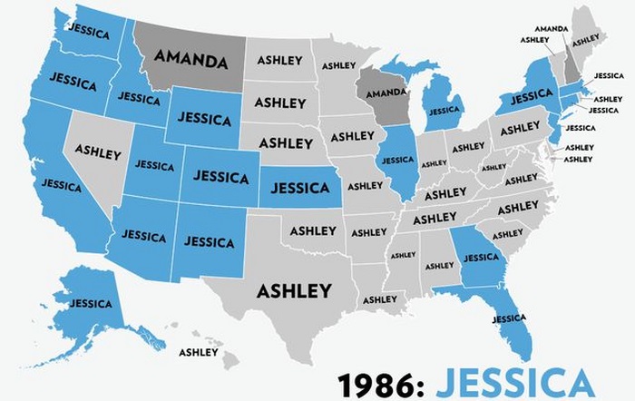The Most Popular Baby Names for Girls in the USA (53 pics)