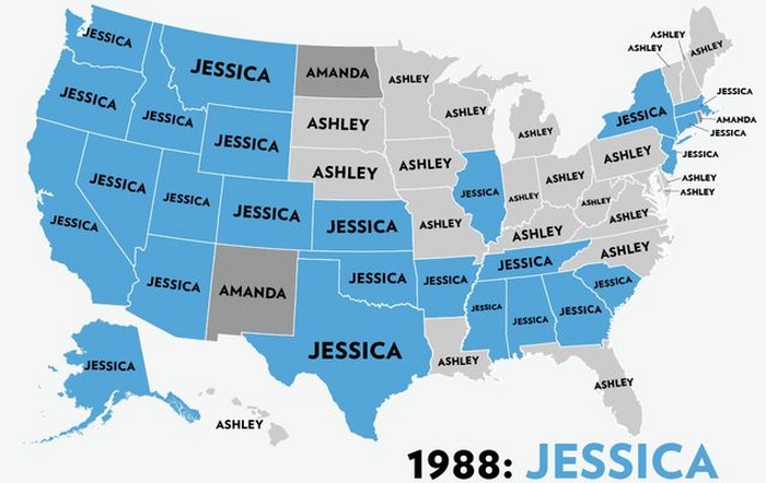 The Most Popular Baby Names for Girls in the USA (53 pics)