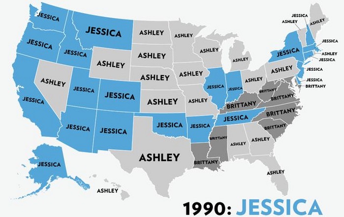 The Most Popular Baby Names for Girls in the USA (53 pics)