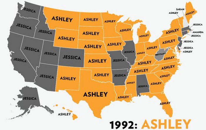 The Most Popular Baby Names for Girls in the USA (53 pics)