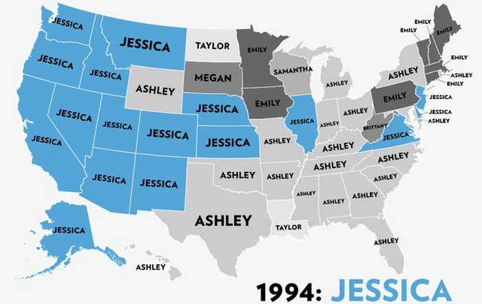 The Most Popular Baby Names for Girls in the USA (53 pics)