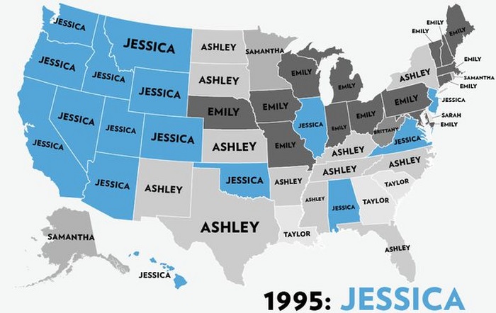 The Most Popular Baby Names for Girls in the USA (53 pics)