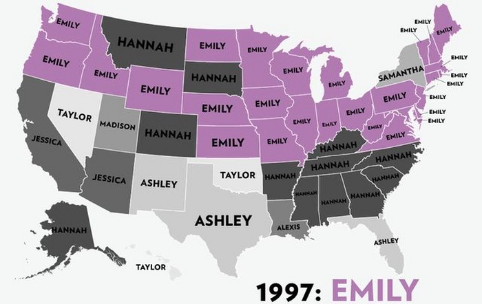 The Most Popular Baby Names for Girls in the USA (53 pics)