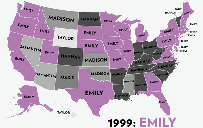 The Most Popular Baby Names for Girls in the USA (53 pics)