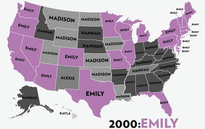 The Most Popular Baby Names for Girls in the USA (53 pics)