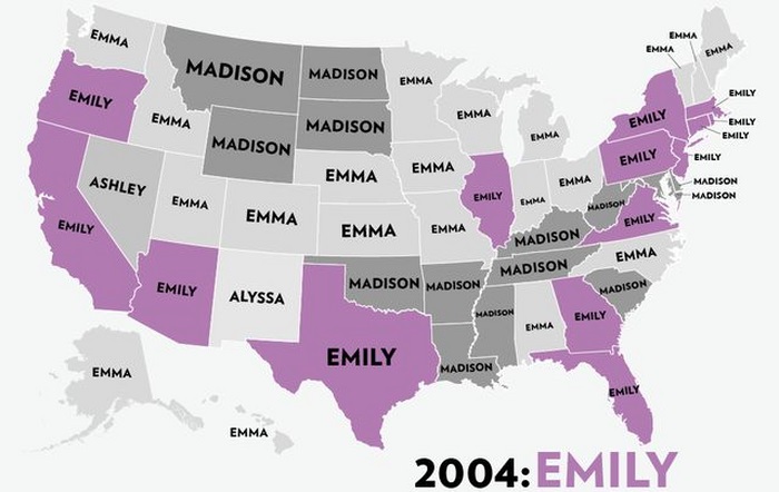 The Most Popular Baby Names for Girls in the USA (53 pics)