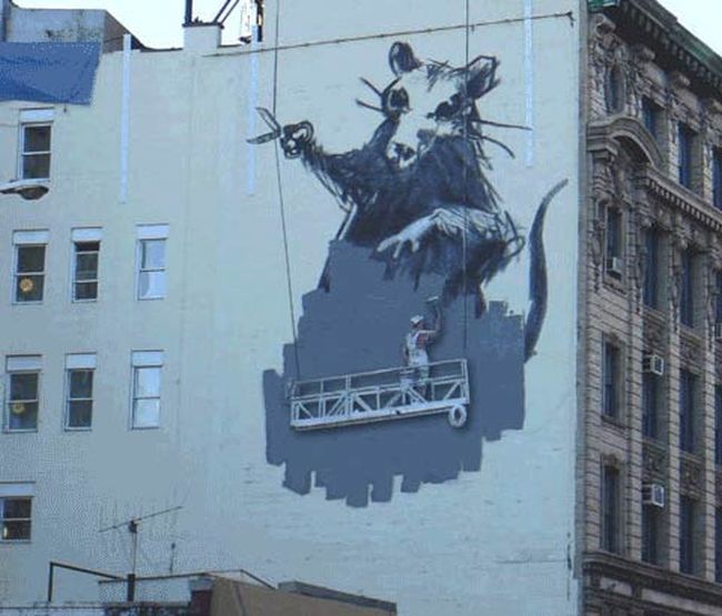 GIFs Made Out of Banksy's Art (28 pics)